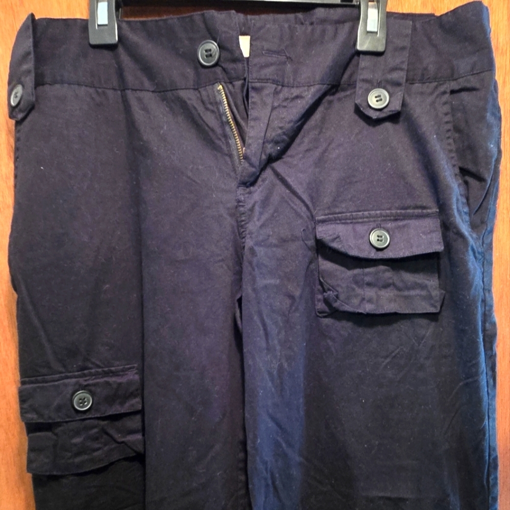 I ♥️ U Black Baggy Cool Lightweight Pocket Detailed Pants Sz11 Jr - Picture 3 of 8